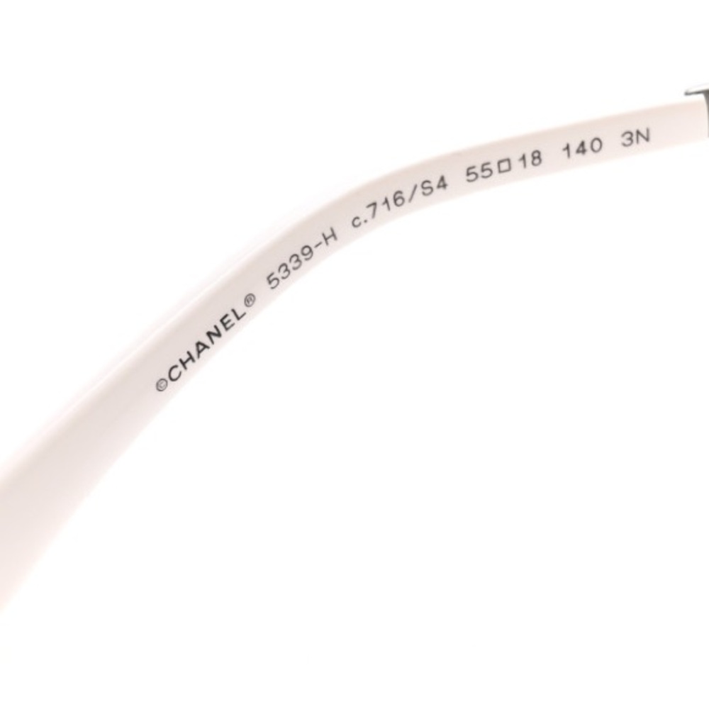 CHANEL Cat-Eye Sunglasses Acetate Butterfly Winter Pearl Sunglasses 5339-H White - Picture 8 of 11